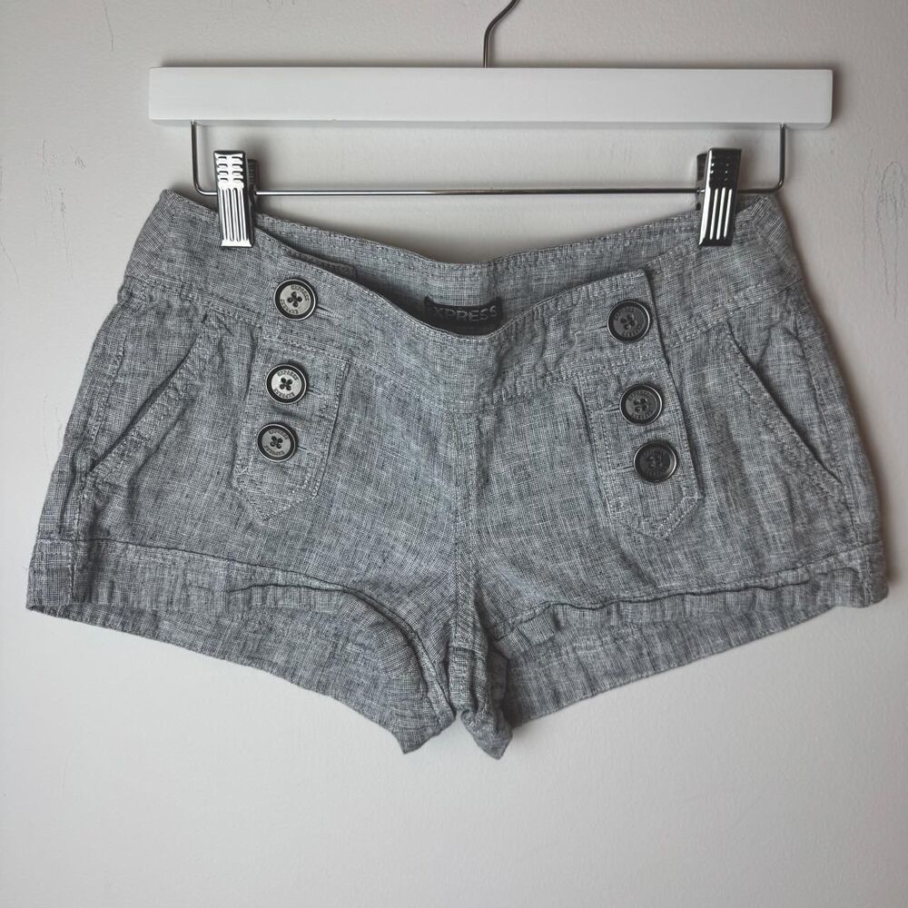 Express vintage y2k grey low rise shorts Size 00